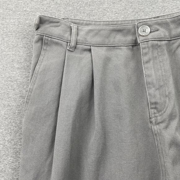 TOPSHOP Jeans Womens 10 Gray Relaxed Loose High Rise Pleated Minimalist Grunge - Picture 12 of 14